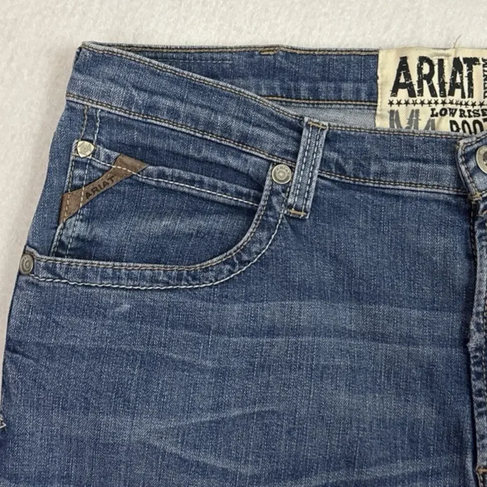 Ariat M4 Bootcut Jeans Mens 40x32 Blue Low Rise Stretch Denim